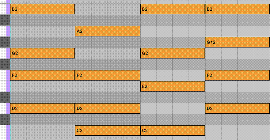 Chord progression animation